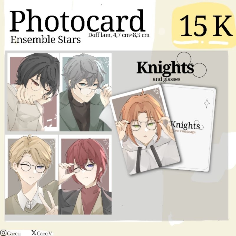 [ENSEMBLE STARS FANMERCH] Photocard KNIGHTS Tsukasa, Leo, Ritsu, Izumi, Arashi