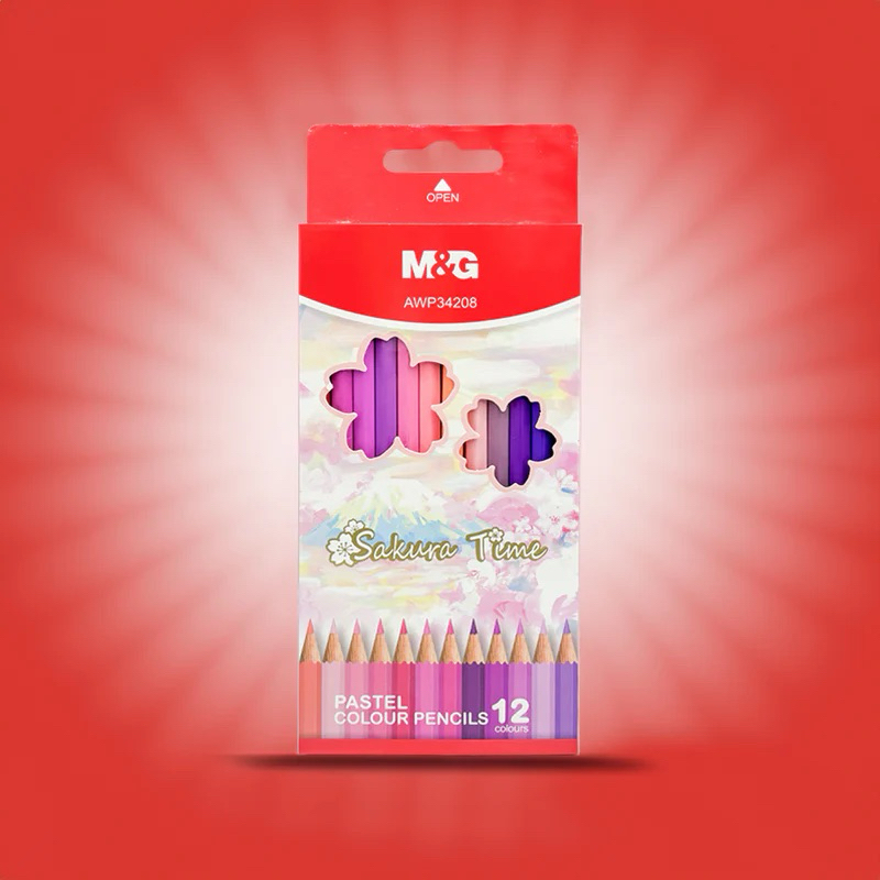 

M&G HEX Color Pencil SAKURA TIME | Pensil Warna Pastel | 12 warna