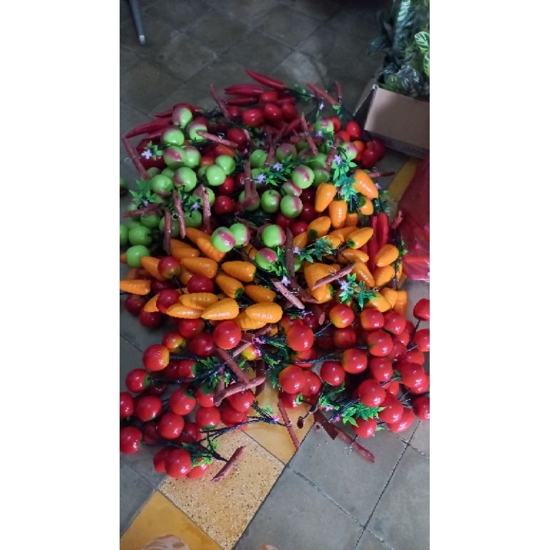 Buah renteng palsu/buah dekorasi/buah hiasan/buah kayu