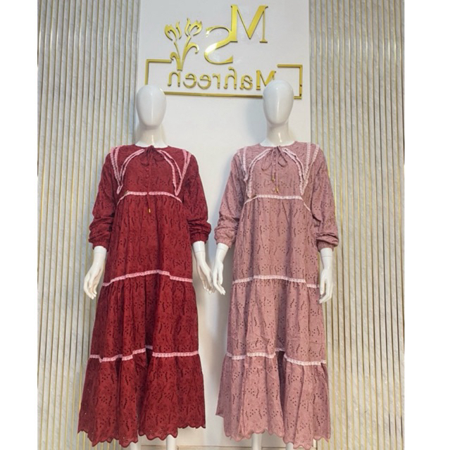 GAMIS FRILLA PREMIUM KATBOL ( katun bolong ) Gamis wanita, gamis kekinian, Model Terbaru