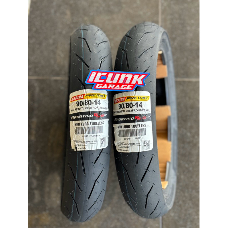 ban racing aspira premio rs 01 soft compound 90/80-14 matic original ban balap