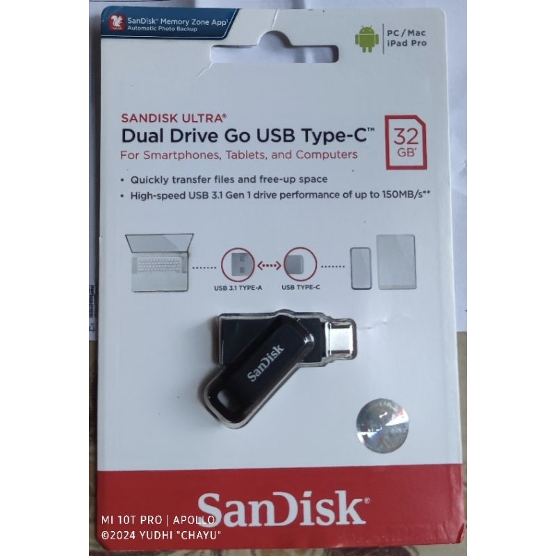 Flashdisk Sandisk Dual Drive Go USB Type C 32GB