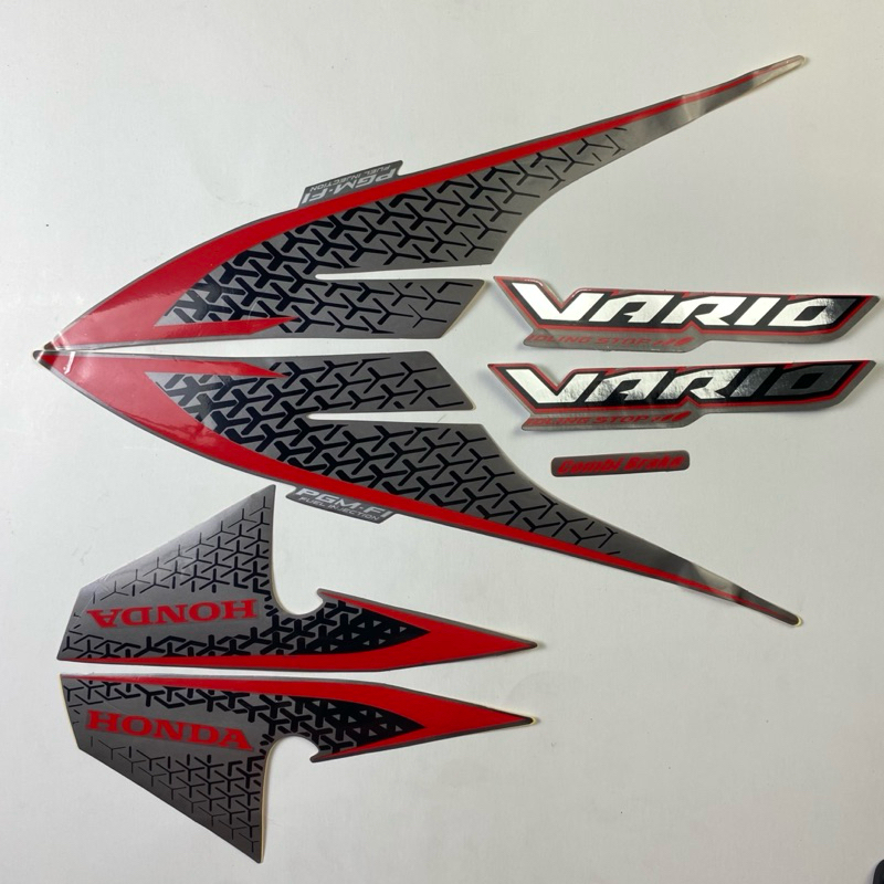 Striping Sticker Body Honda Vario 110 Fi 2017 Hitam Doff