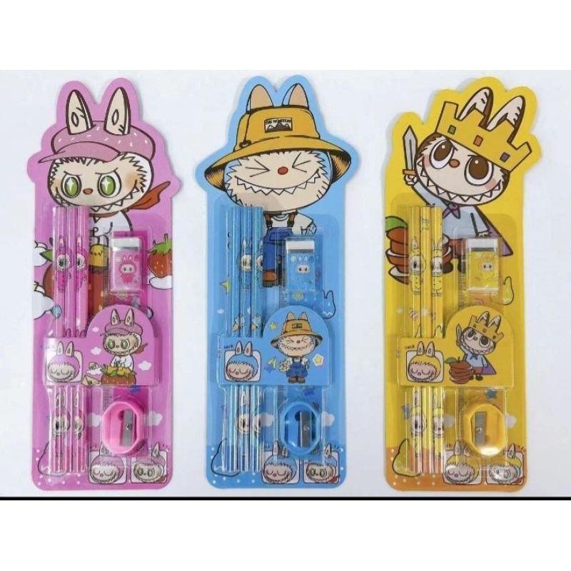 

ALAT TULIS LABUBU 6IN1 (pensil labubu)