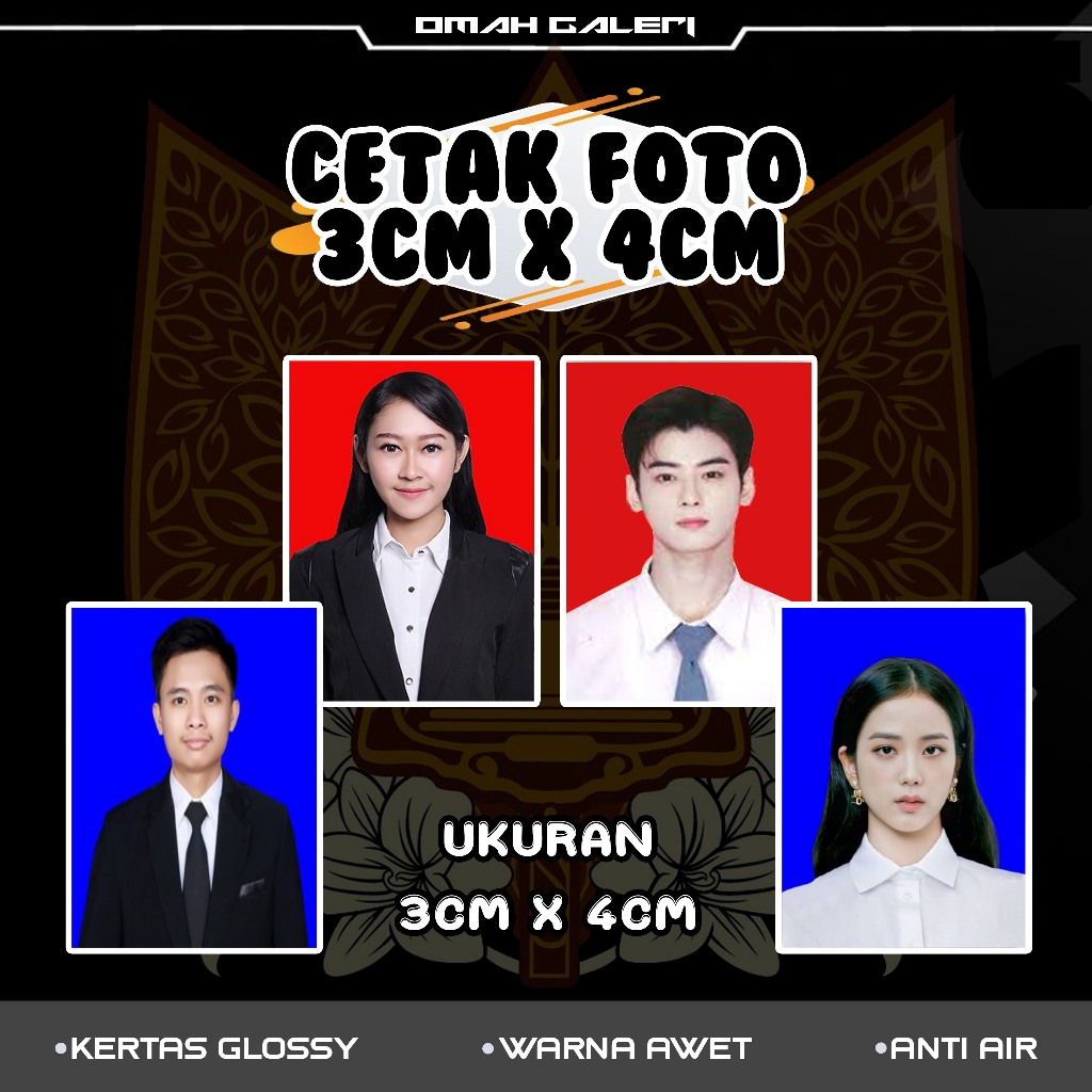 CETAK PAS FOTO 3 X 4  MURAH / CETAK FOTO DOKUMEN 3 X 4 CM / CETAK FOTO MURAH
