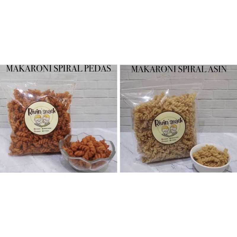 

MAKARONI SPIRAL 125gr (PEDAS / ASIN GURIH / MIX / BALADO) RIVIN SNACK MACCARONI MACARONI 500 gram