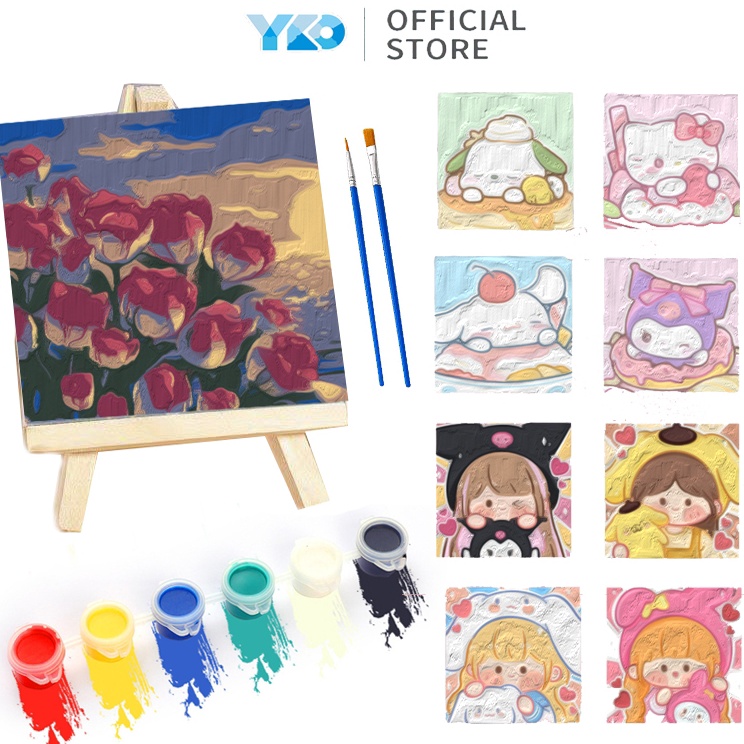 

Harga Ekonomis YKO Paint By Number DIY Painting Kit 2x2cm Kit Kartun Canvas Paint By Number Digital Melukis