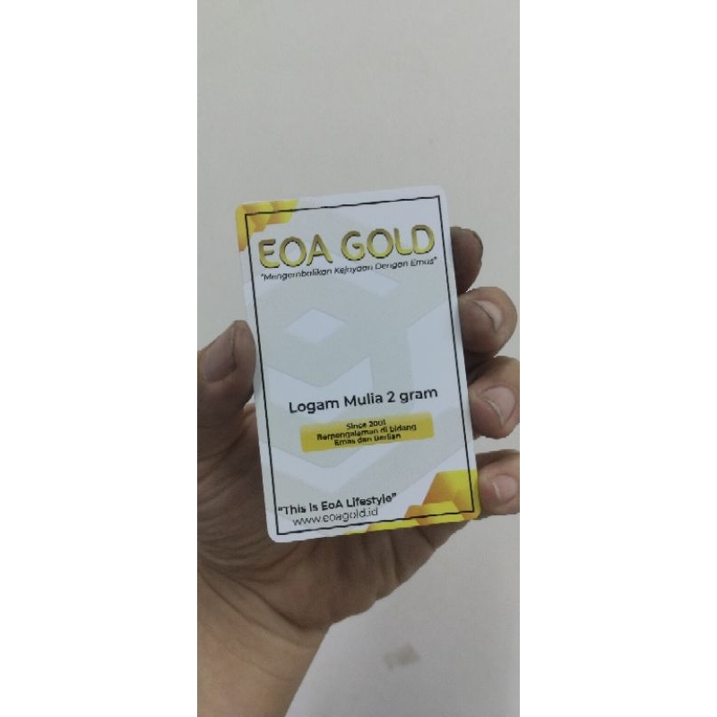 Replika Kartu EOA Gold 0,025 gr / 0,05 gr / 0,1 gr / 0,2 gr / 0,5 gr / 1 gr / 2 gr / 5 gr / 10 gr