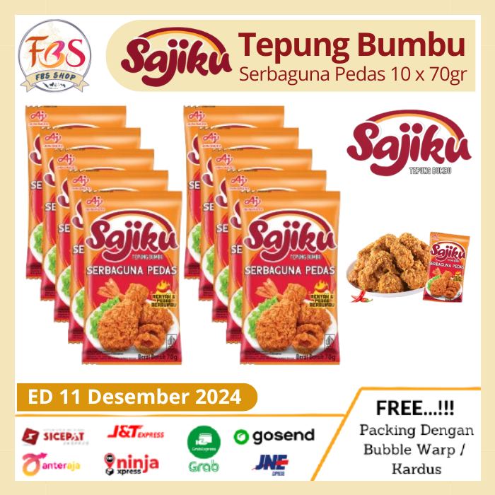 

SAJIKU Tepung Bumbu Pedas Sachet 10 Sachet x 70g