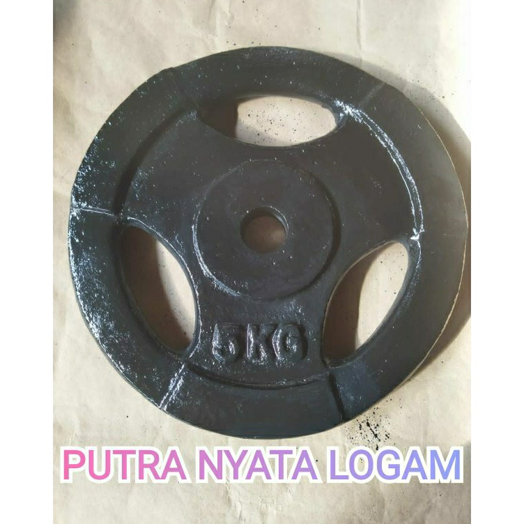 Dapatkan Diskon  Plate Barbell Dumbell 5kg BAHAN BESI