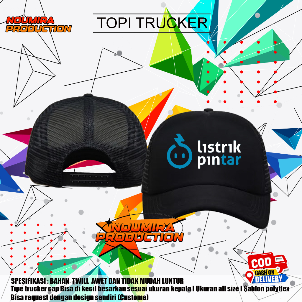 Topi PLN - Topi HALEYORA POWER - Topi Trucker PLN - Topi Jaring PLN  -Topi custom
