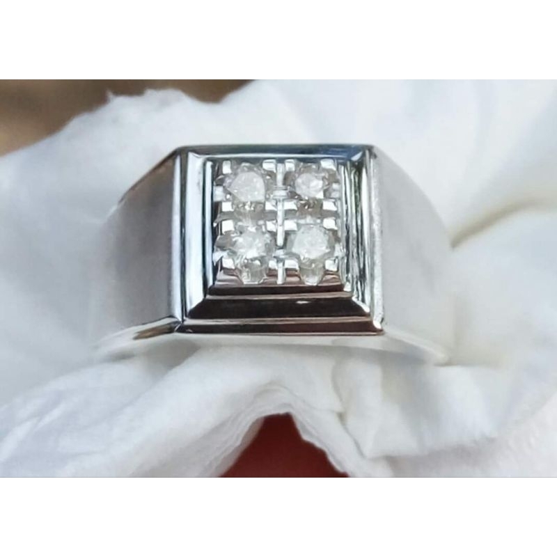 Berlian eropa 4 pcs cincin perak