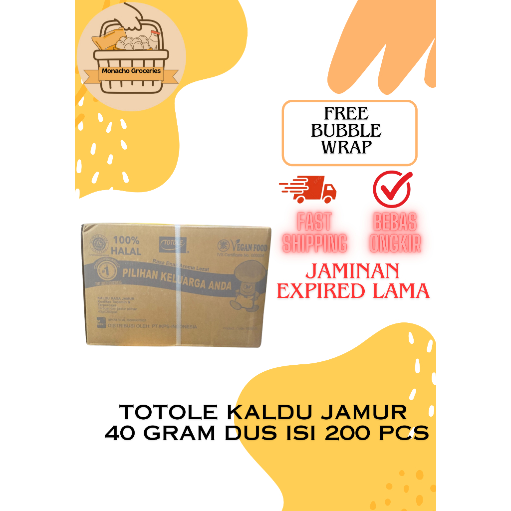 

Totole Kaldu Jamur 40 Gram Dus isi 200 pcs