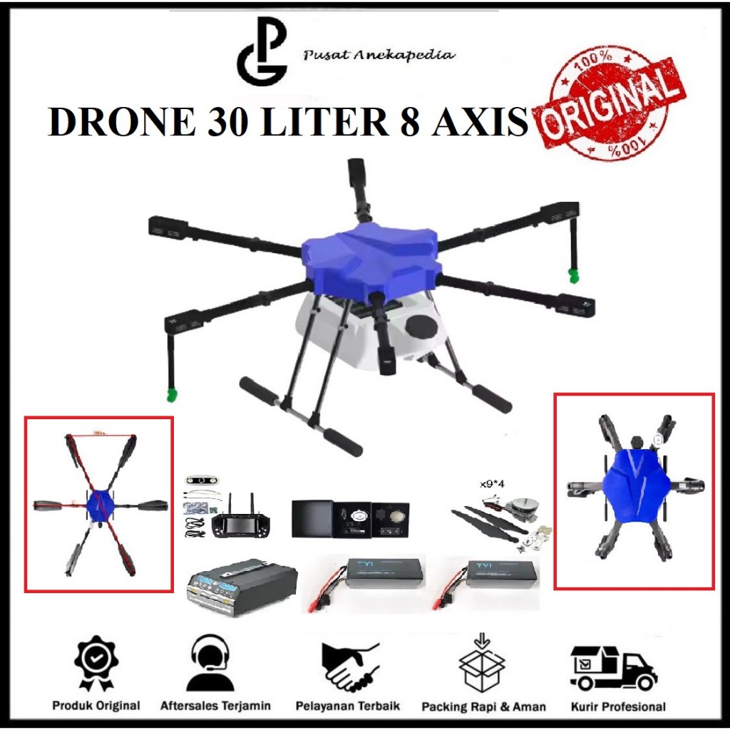 TYI agriculture Drone 30 Liter 8 Axis - Drone Pertanian perkebunan - Drone Sprayer