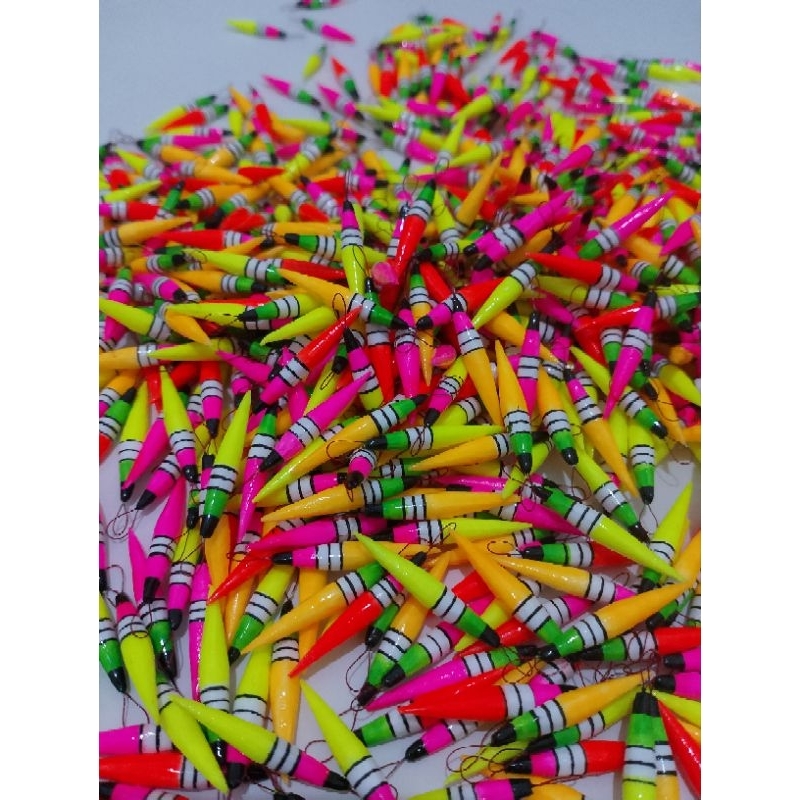pelampung pancing super sensitif untuk mancing ikan mas/nila 3cm isi 10 pcs mix warna