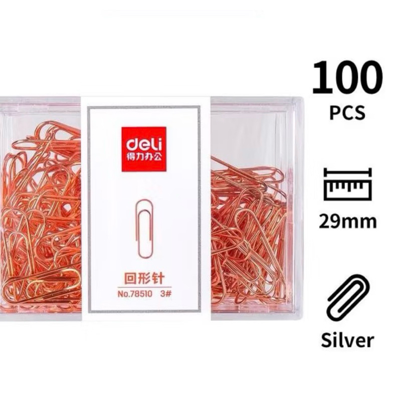 

Deli Klip Kertas (Paper Clips) Rose Gold Edition 78510