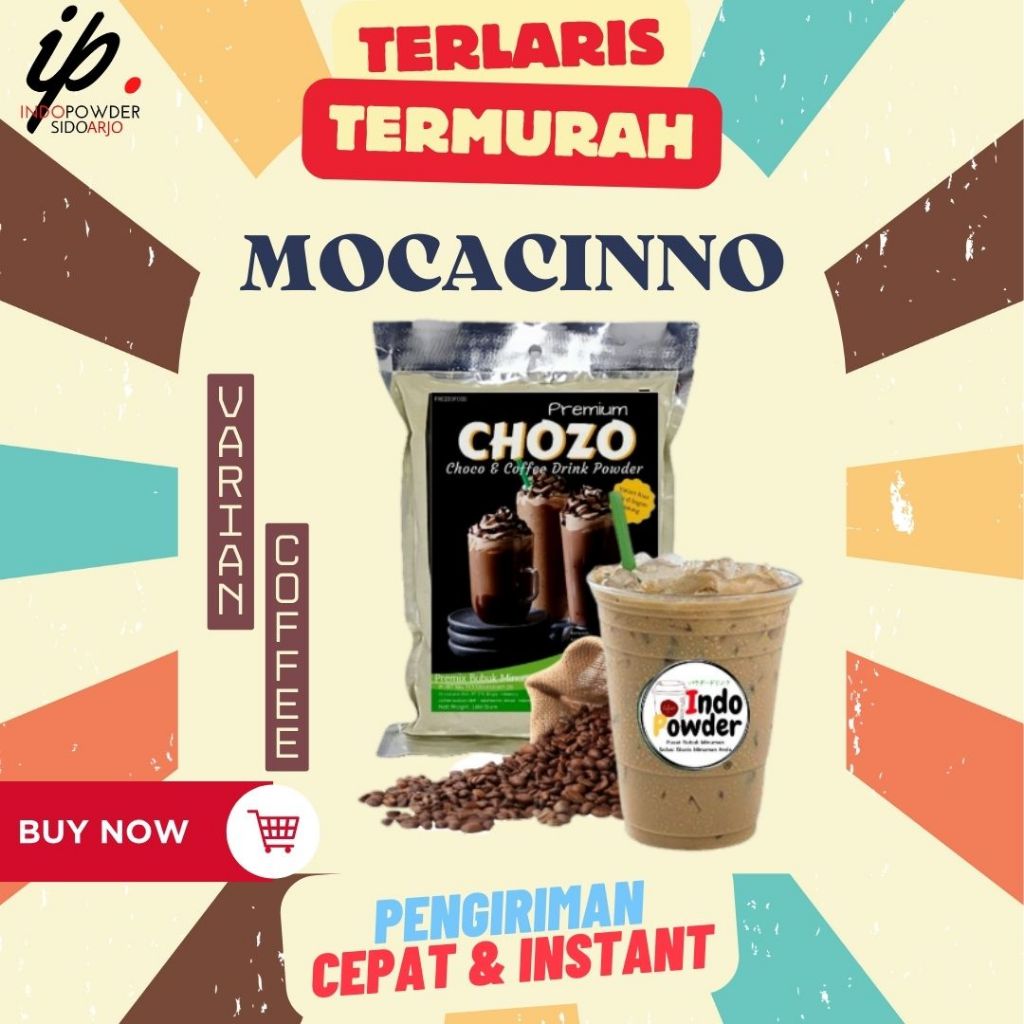 

MOCCACINO Bubuk Minuman 1 Kg / Bubuk Moccacino Instant / Bubuk Kopi Moccacino / INDOPOWDER / BOOSTER