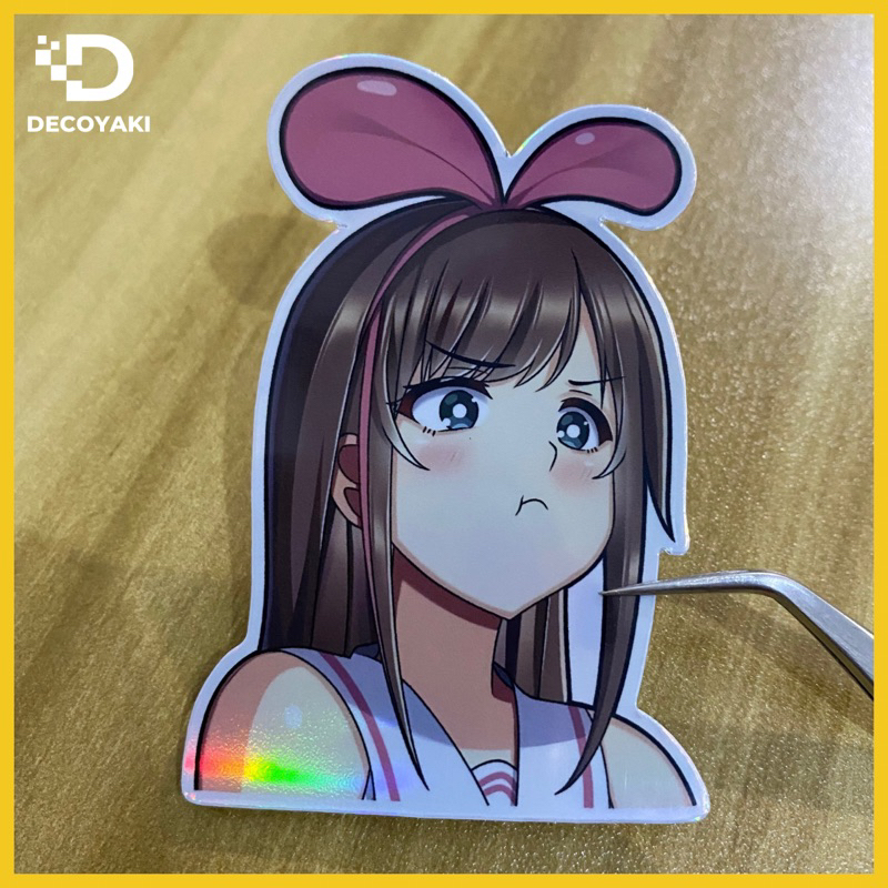 

Sticker Hologram Kizuna AI Ngambek, Sticker Anime Ngambek