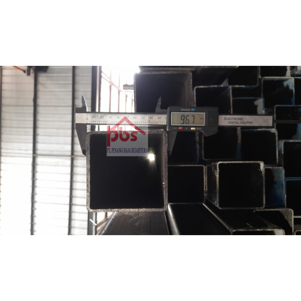 [KARGO] BESI HOLLOW HITAM 100 x 100 (1.7mm 2.0mm 2.3mm 2.7mm 3mm 4.3m) /HOLO KOTAK