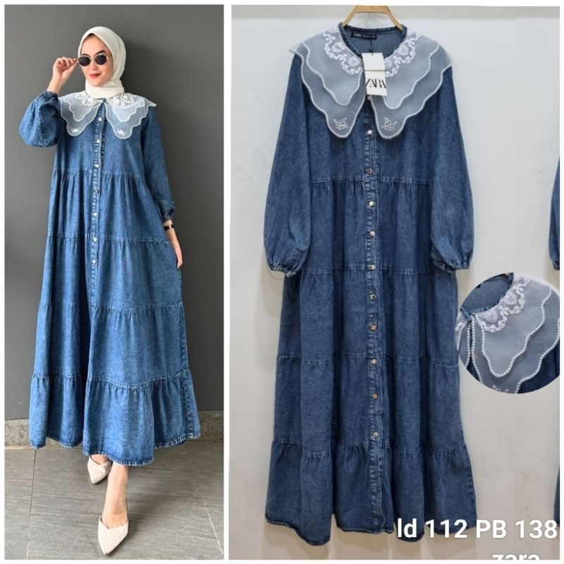 GAMIS DENIM LEMBUT  ADEM PRENIUM