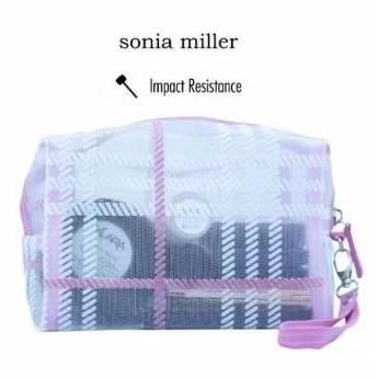 Sonia Miller Pouch 1019-12 Frosted Grid Parrent