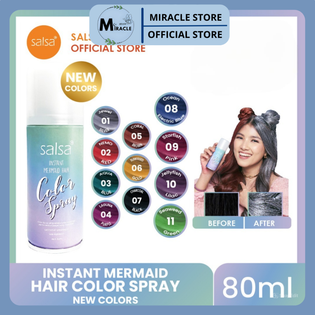 SALSA HAIR COLOR SPRAY | Semir rambut semprot | MERMAID COLOR SPRAY
