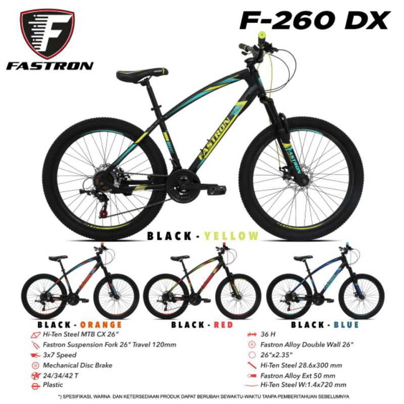Sepeda MTB 24 inc FASTRON 260 DX 3x7 speed