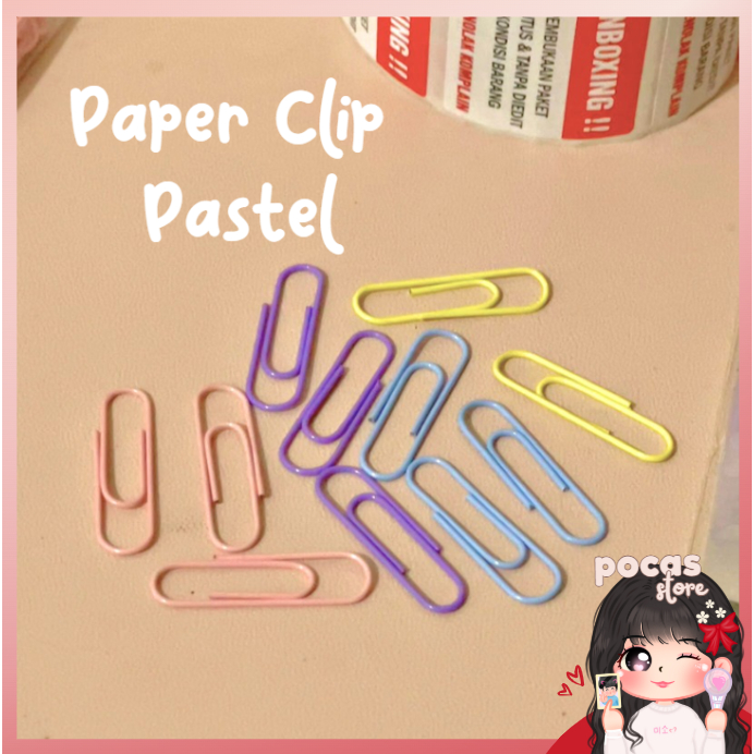 

[PS] Klip Kertas Metalik 28mm / Jepitan Kertas Warna-Warni / Paper Clip Estetik MURAH