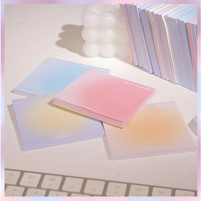 

[BS COD] Stiker Gradien Sederhana, Memo yang Dapat Ditempelkan, Catatan Tempel Buku Besar-EG