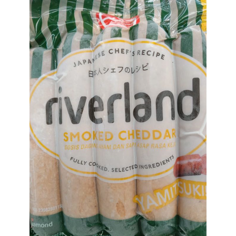 

Sosis Riverland Smoked Cheddar Premium- Sosis Daging Asap rasa Keju Cheddar