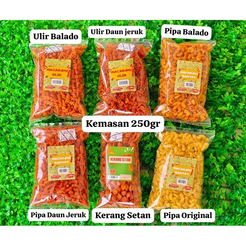 

SNACK ENACK - MAKARONI ULIR 250GR cemilan murah jajan enak