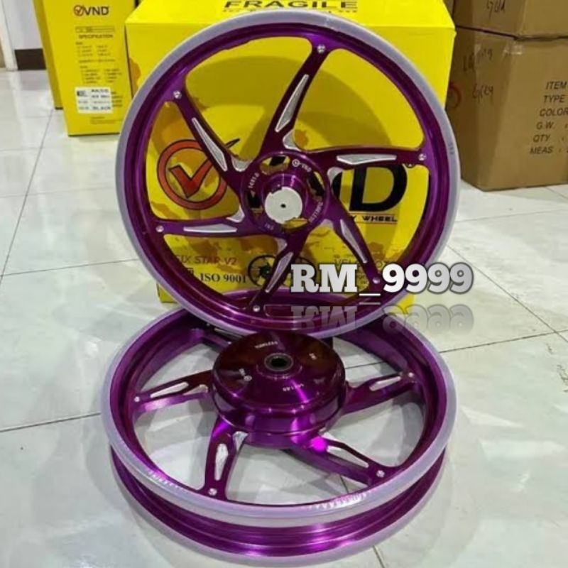 VND VELG SIX STAR V2 MIO SPORTY / FINO / XRIDE / XEON / MIO M3 / GEAR / S / Z / SOUL GT / FAZZIO