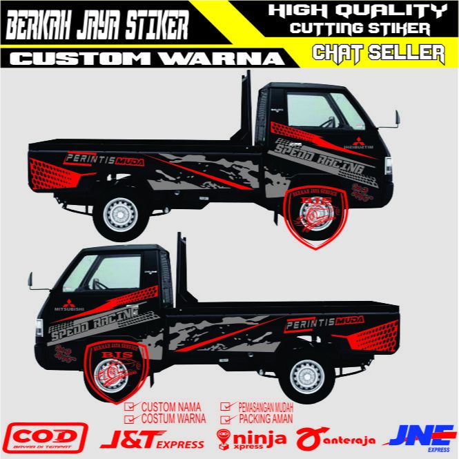 Stiker cutting mobil l300 cutting stiker mobil pick up l300 terbaru keren