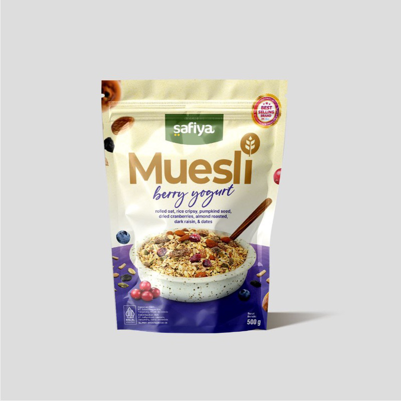 

muesli safiya / muesli safiya berry yogurt / muesli cemilan sehat