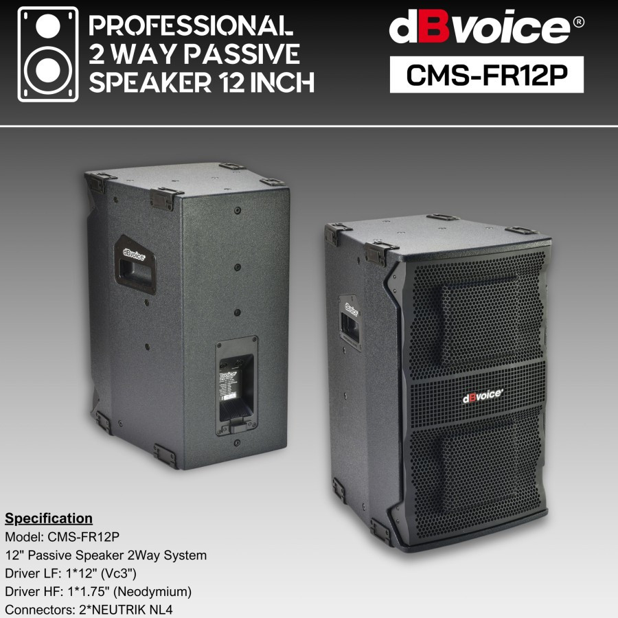 Speaker Pasif Dbvoice CMS FR12P Original 12 inch Passive dbvoice CMS-FR12P  Harga untuk 1 Box (1 uni
