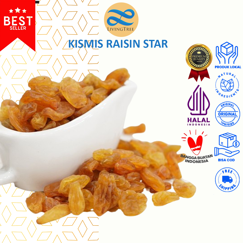 

250Gram Kismis Golden Kismis Asam Manis raisin star Akarlangit
