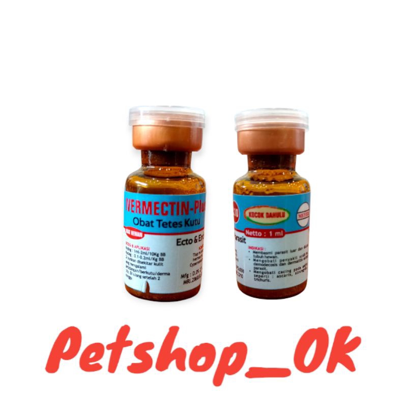 Invermectin plus 1ml / Obat tetes kutu / Anjing & Kucing