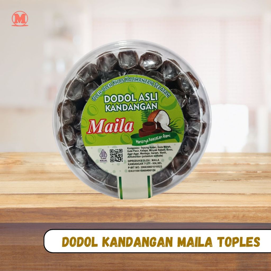 

Dodol Kandangan Merek Maila kemasan toples