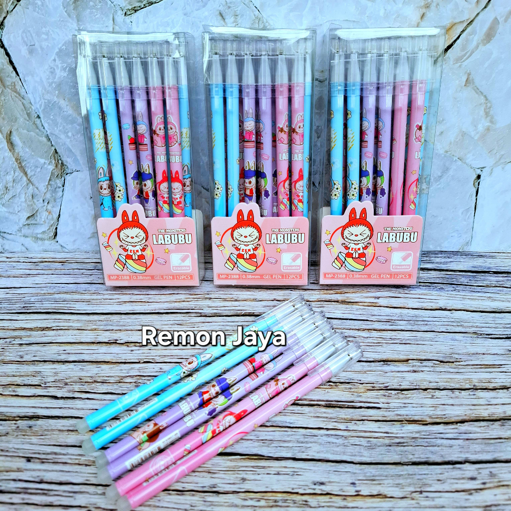 

1BOX 12 PCS Pulpen Bisa di Hapus Karakter LABUBU [ISI12 PCS]