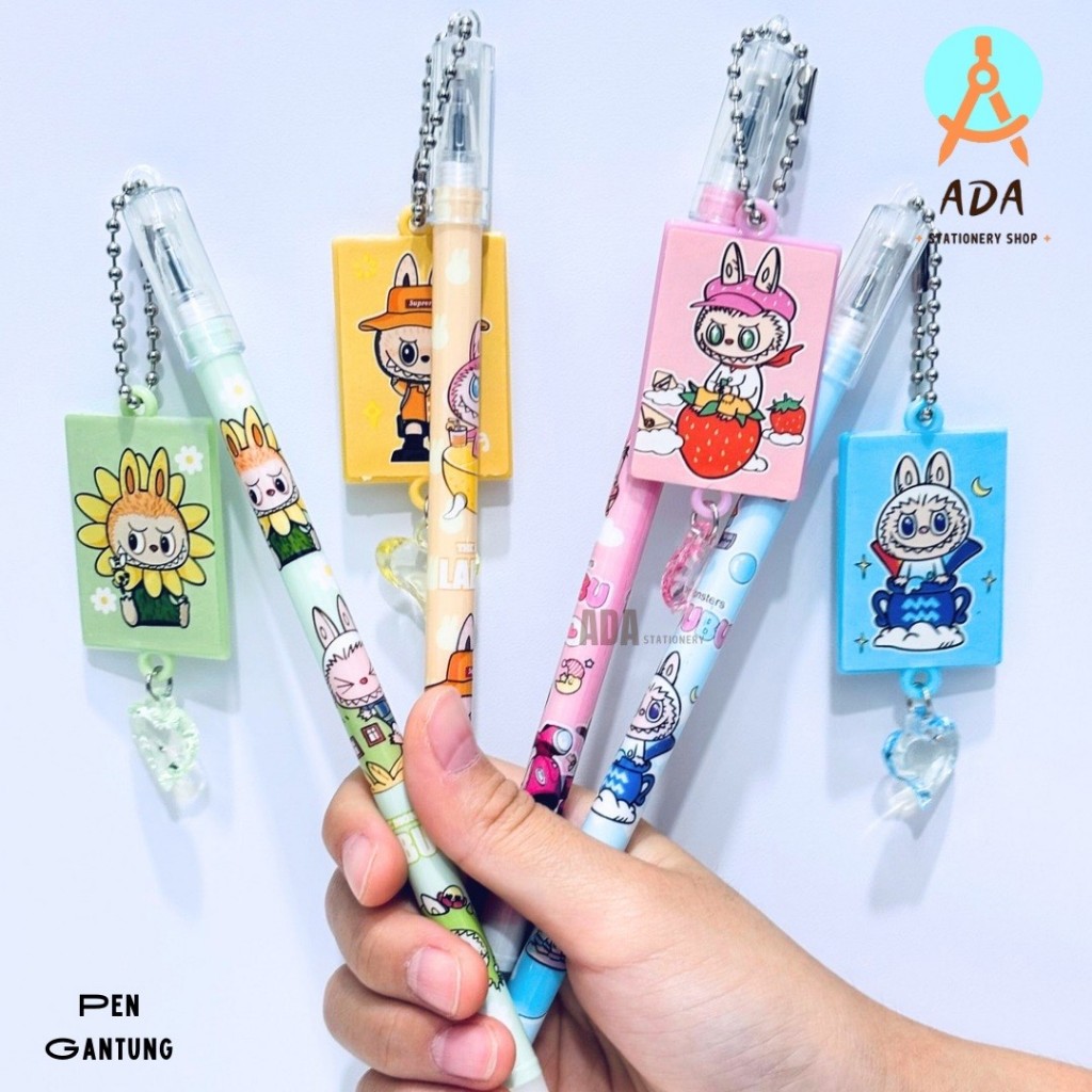 

(4 Pcs) PEN GANTUNG LABUBUu AKLIRIK 9357/GEL PEN GANTUNG LABUBU