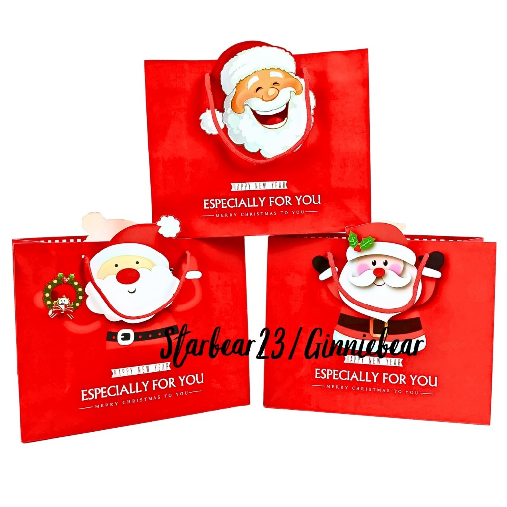 

paperbag motif red santa 2022 size large