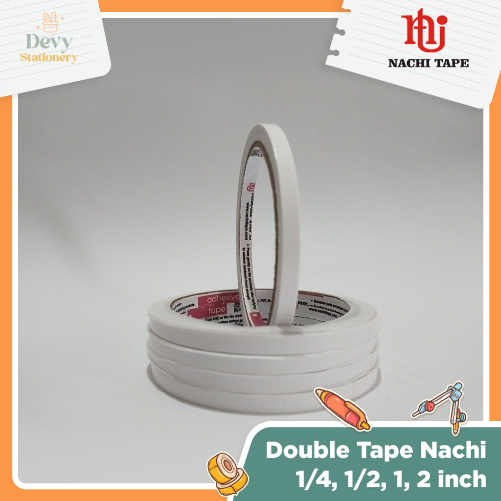 

NACHI Double Tape ukuran 1/4 inch Double Tip ukuran 1/2 inch Dobel Tip ukuran 1 dan 2 inch