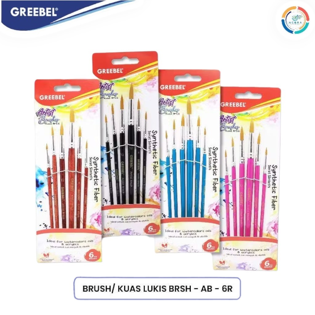 

Greebel Kuas Lukis Brush Paint Set AB-6R