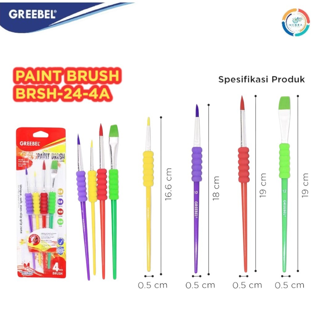 

Greebel Kuas Lukis Brush Paint Set 24-4A