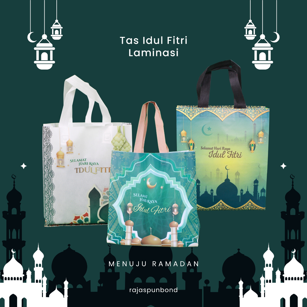 

Tas Spunbond Lebaran, Laminasi, Tas Idul Fitri, Tas Murah,Ukuran 30x40 & 38x45