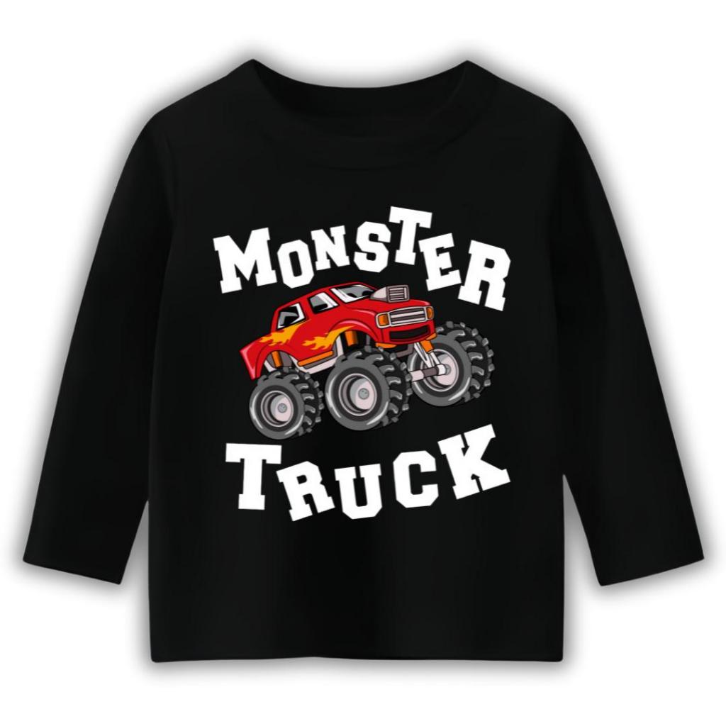 KAOS ANAK LENGAN PANJANG MOUNSTER TRUCK MERAH