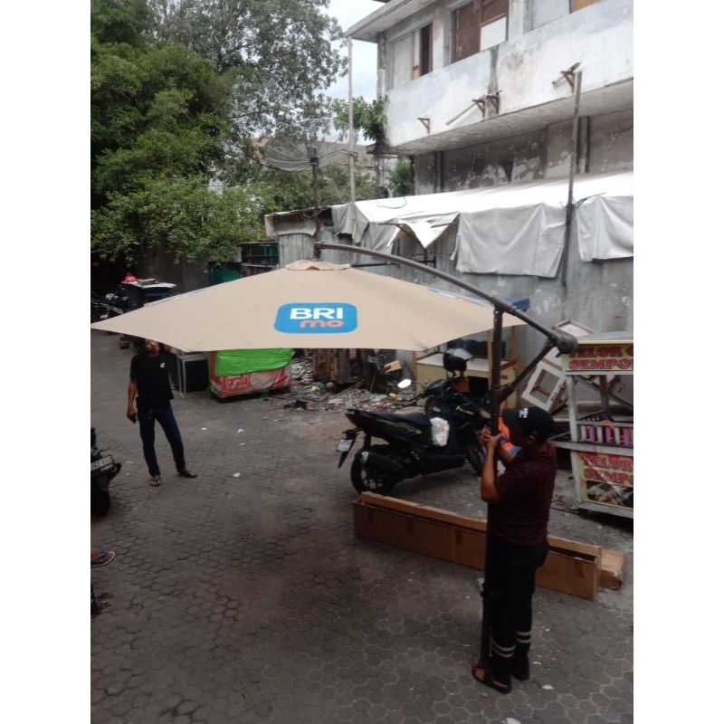 payung taman/payung cafe outdour diameter 300 waterproof atap sablon