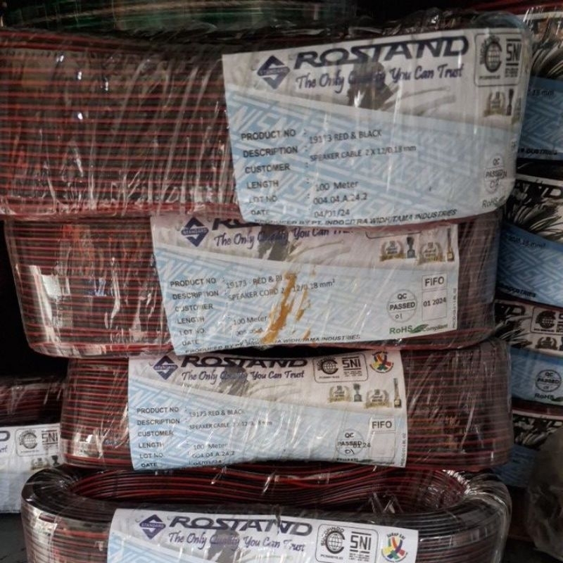 kabel speker 2×12/0,18mm Rostand 100miter
