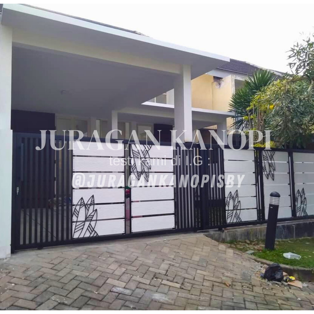 pagar besi hollow galvanis / pagar rumah minimalis terpasang