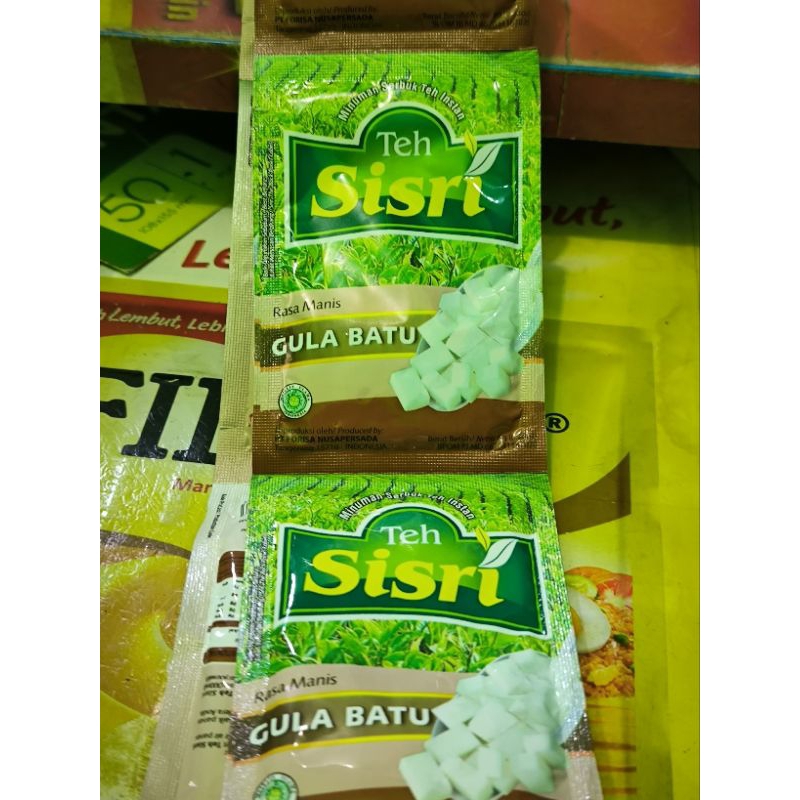 

1 Renceng Teh Sisri Minuman Serbuk Teh Instant Rasa Manis Gula Batu isi 10 Sachet x 8 Gram